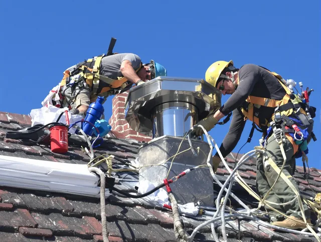 Protective chimney cap installed by Macedonia Chimney Sweep in Macedonia, OH