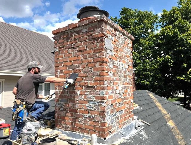 Completed chimney rebuild by Macedonia Chimney Sweep in Macedonia, OH