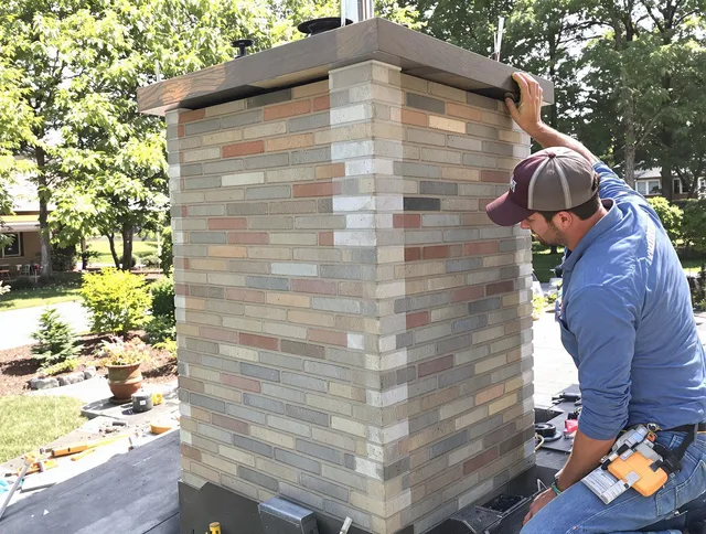 Macedonia Chimney Sweep completing a modern chimney remodel in Macedonia, OH