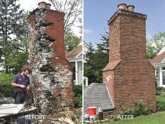 Macedonia Chimney Sweep performing a full chimney restoration in Macedonia, OH