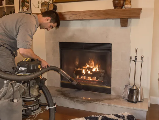 Routine fireplace upkeep by Macedonia Chimney Sweep in Macedonia, OH
