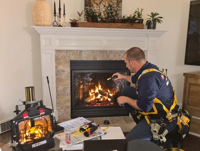 Safety-focused fireplace inspection by Macedonia Chimney Sweep in Macedonia, OH