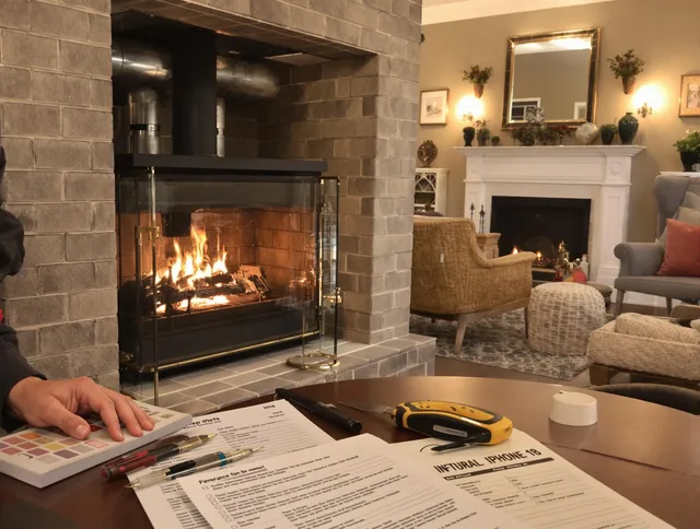 Macedonia Chimney Sweep verifying fireplace safety measures in Macedonia, OH